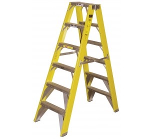 Supplier of 10' Fiberglass 500lb. Capacity Double Fronted Step Ladder in Dubai